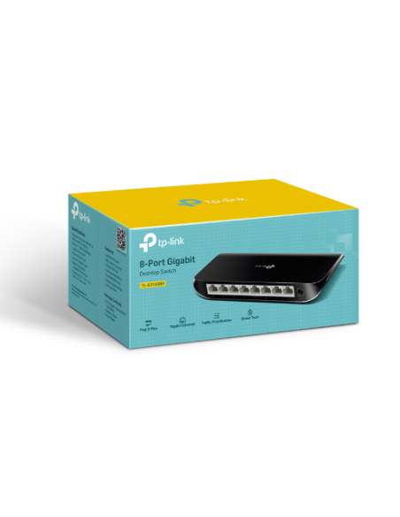 TP LINK - Switch de bureau 8 ports Gigabit TL-SG1008D